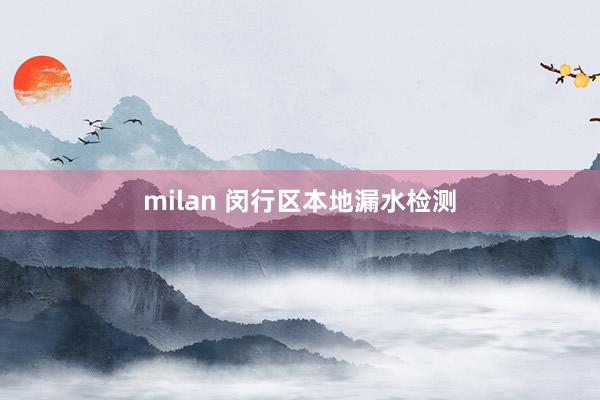 milan 闵行区本地漏水检测