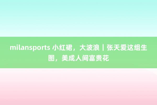 milansports 小红裙，大波浪｜张天爱这组生图，美成人间富贵花